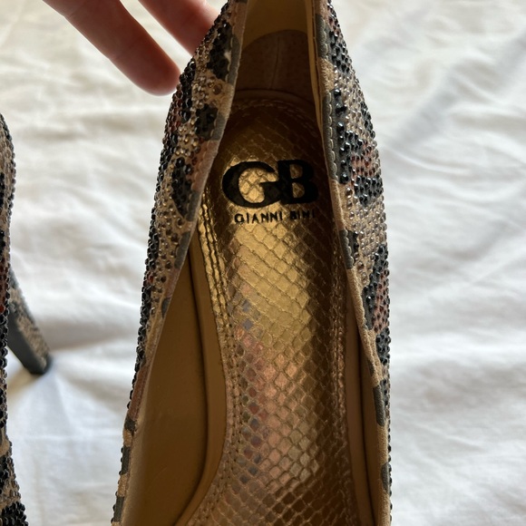 gianni bini platform leopard print heels size 9 - Picture 4 of 10